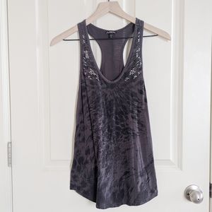 Express Women's Smoke Gray Animal Print Tank